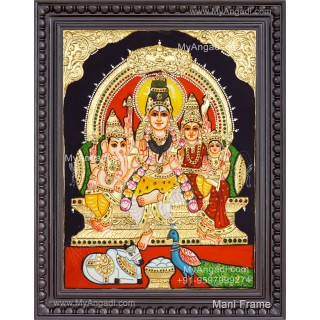 Shivan Family Tanjore Painting