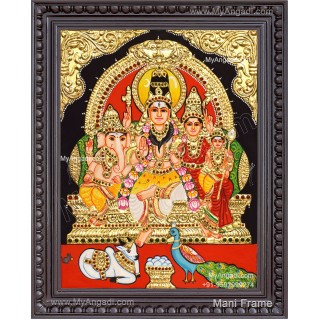 Shivan Family Tanjore Painting