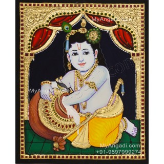Butter Krishna Tanjore Painting Butter Krishna Tanjore Painting