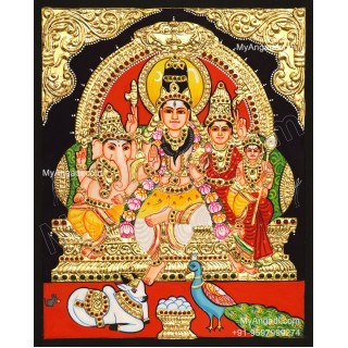 Shivan Family Tanjore Painting