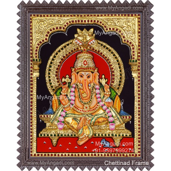 Ganesha 3D Tanjore Painting
