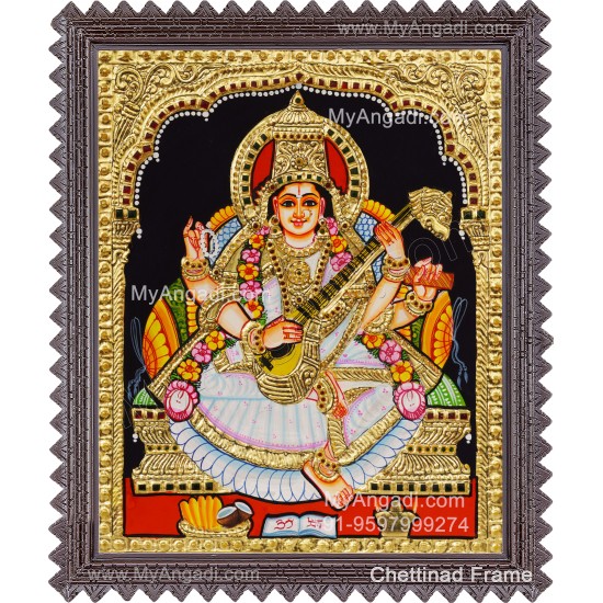 Saraswathi Tanjore Painting