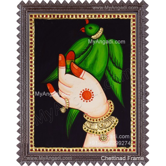 Parrot Tanjore Painting