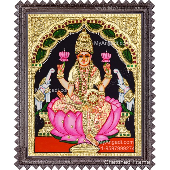 Gajalakshmi Tanjore Painting