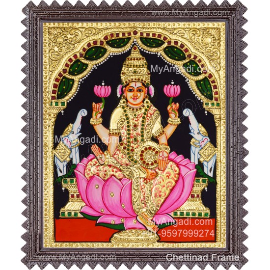 Gajalakshmi Tanjore Painting