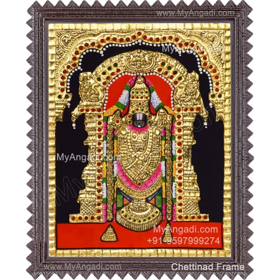 Venkateshwara  Swamy Tanjore Painting