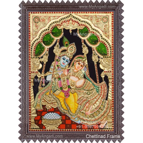 Radha Krishna Tanjore Painting
