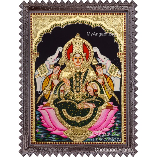 Gajalakshmi Tanjore Painting