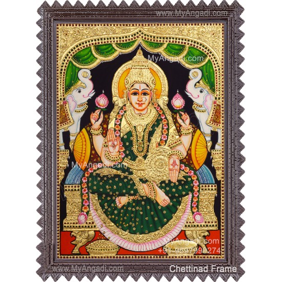 Gajalakshmi Tanjore Painting
