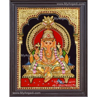 Ganesha 3D Tanjore Painting
