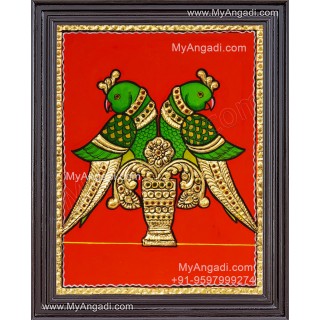 Parrot Tanjore Painting