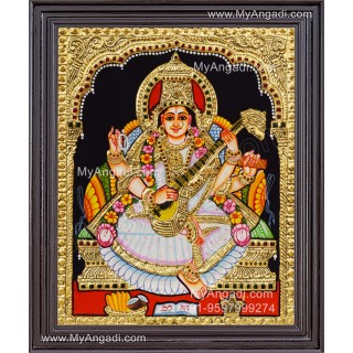 Saraswathi Tanjore Painting