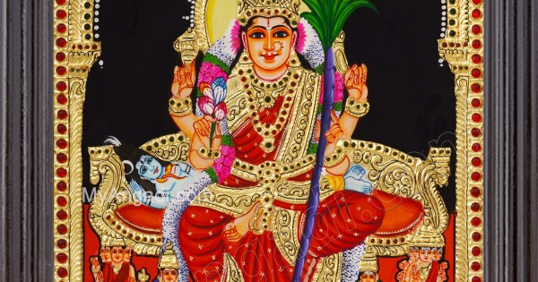 Raja Rajeswari Tanjore Painting, Amman Tanjore Painting
