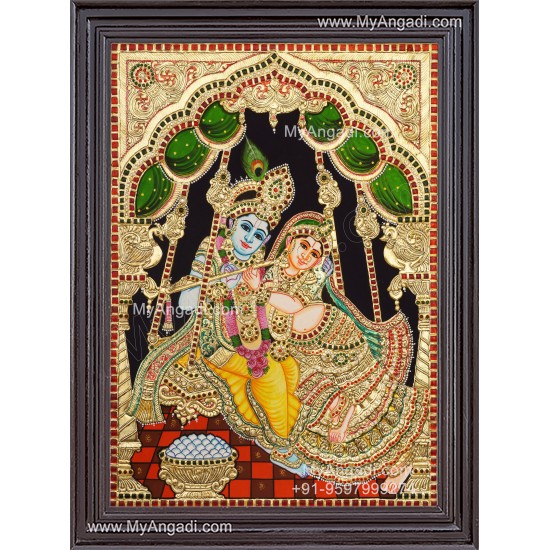 Radha Krishna Tanjore Painting