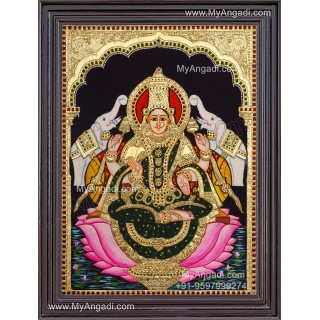 Gajalakshmi Tanjore Painting