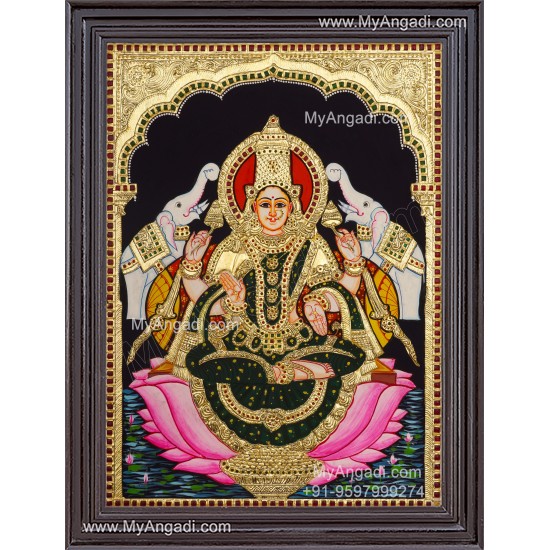 Gajalakshmi Tanjore Painting
