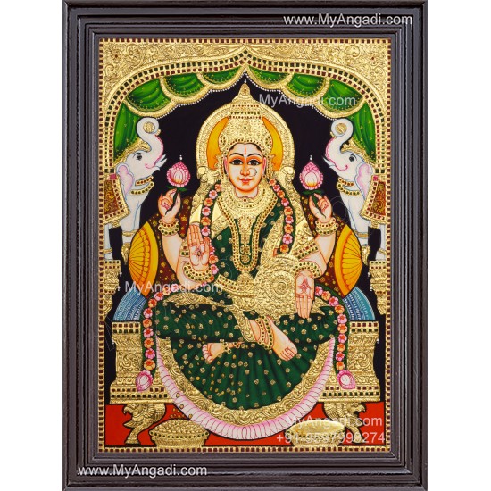 Gajalakshmi Tanjore Painting