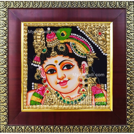Small Krishna Tanjore Painting