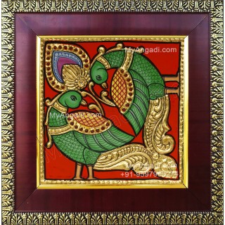 Parrot Tanjore Painting