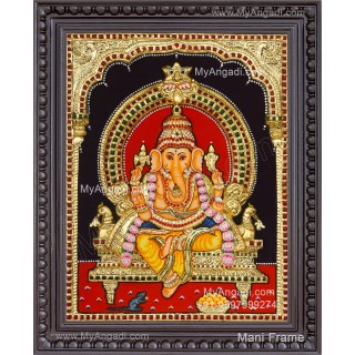 Ganesha 3d Embossed Tanjore Painting
