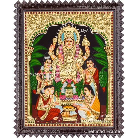 Sathya Narayana Swami Tanjore Painting