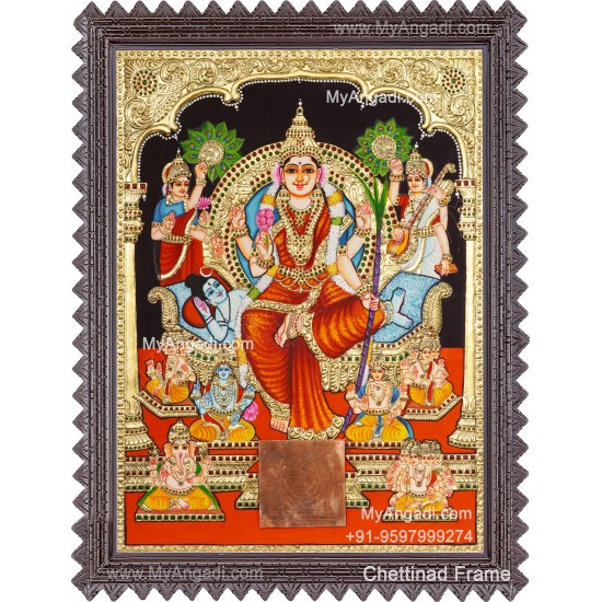 Sri Raja Rajeswari Tanjore Painting