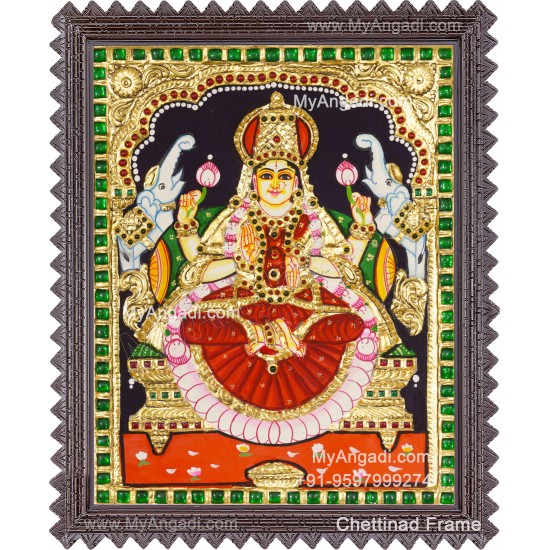 Gajalakshmi Tanjore Painting