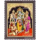 Ram Darbar - Ram with Sita, Hanuman, Lakshmanan Bharathan and Shatrughna Tanjore Painting