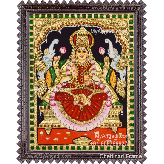 Gajalakshmi Tanjore Painting