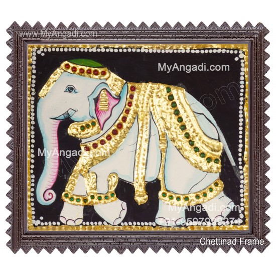 Elephant Tanjore Painting