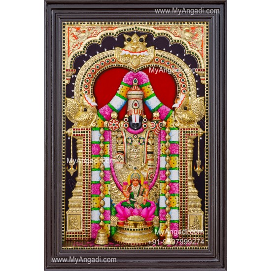 3d Balaji Lakshmi Tanjore Painting