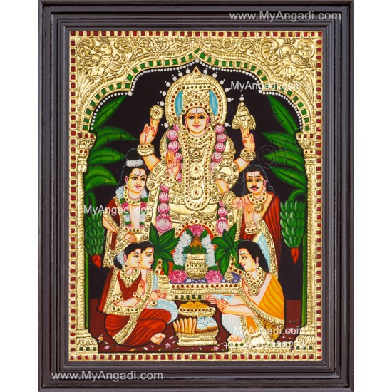 Sathya Narayana Swami Tanjore Painting