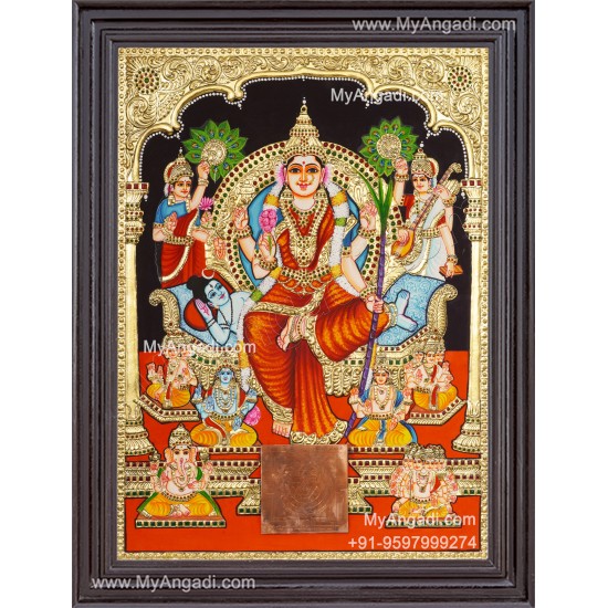 Sri Raja Rajeswari Tanjore Painting