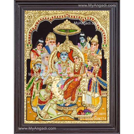 Ramar Pattabhishekam Tanjore Painting