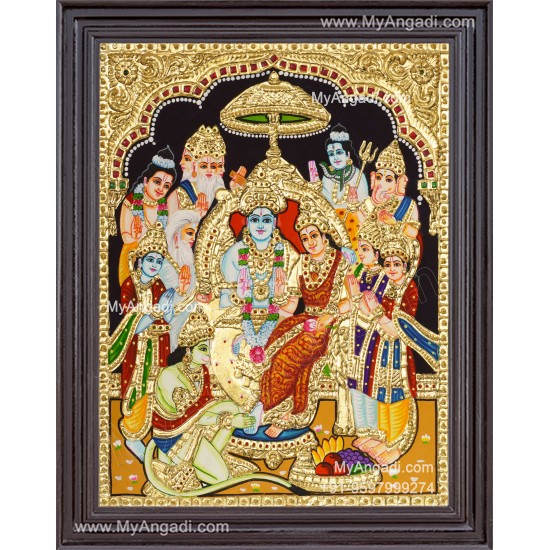 Ramar Pattabhishekam Tanjore Painting