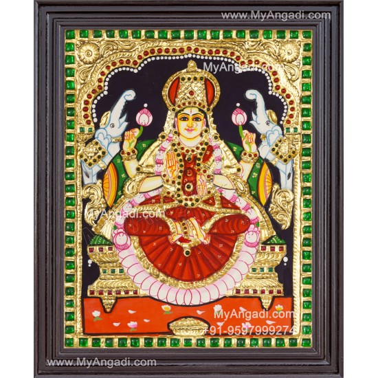Gajalakshmi Tanjore Painting
