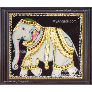 Elephant Tanjore Painting