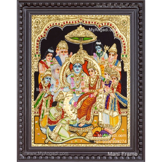 Ramar Pattabhishekam Tanjore Painting