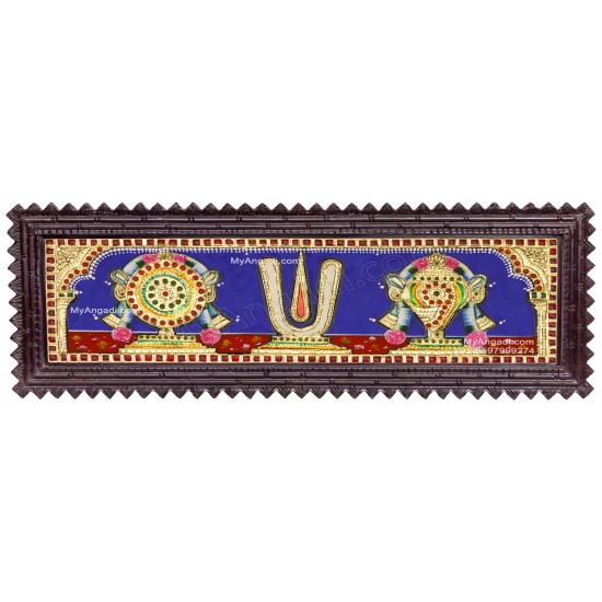 Sangu Chakram Namam Tanjore Painting