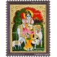 Krishna With Cow and Calf Tanjore Paintings
