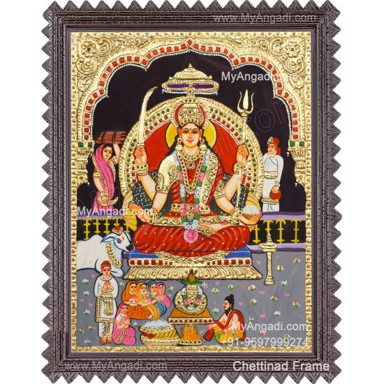 Santhoshi Maatha Tanjore Painting, Amman Tanjore Painting