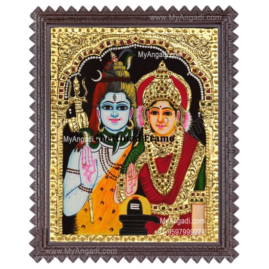 Sivan Parvathi Tanjore Painting