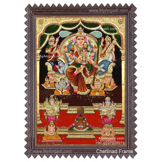 Raja Rajeshwari Tanjore Painting