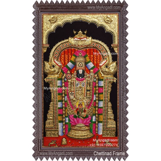 3D Balaji Lakshmi Tanjore Painting