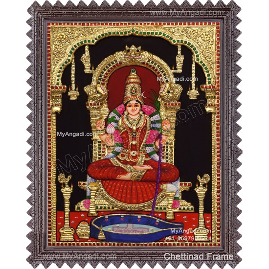 Kamatchi Amman Tanjore Painting