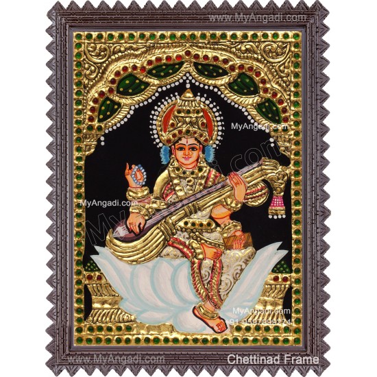 Saraswathi Tanjore Painting