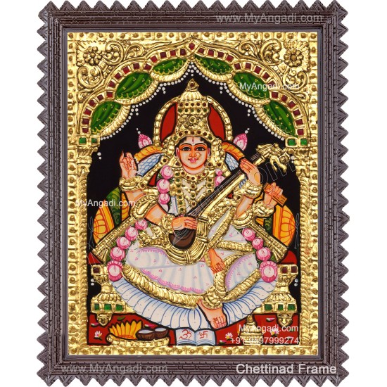 Saraswathi Tanjore Painting