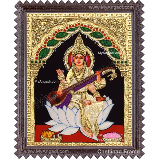 Saraswathi Tanjore Painting