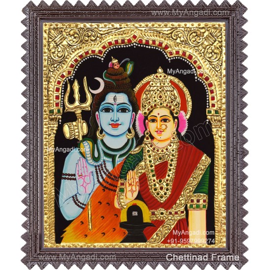 Shivan  Parvathi Tanjore Paintings