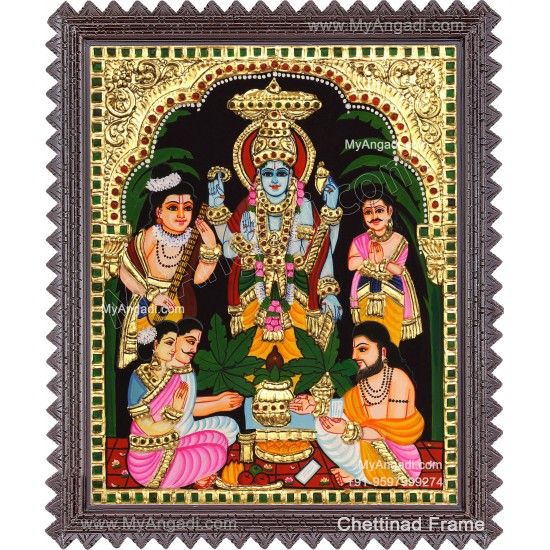 Sathya Narayana Swami Tanjore Painting